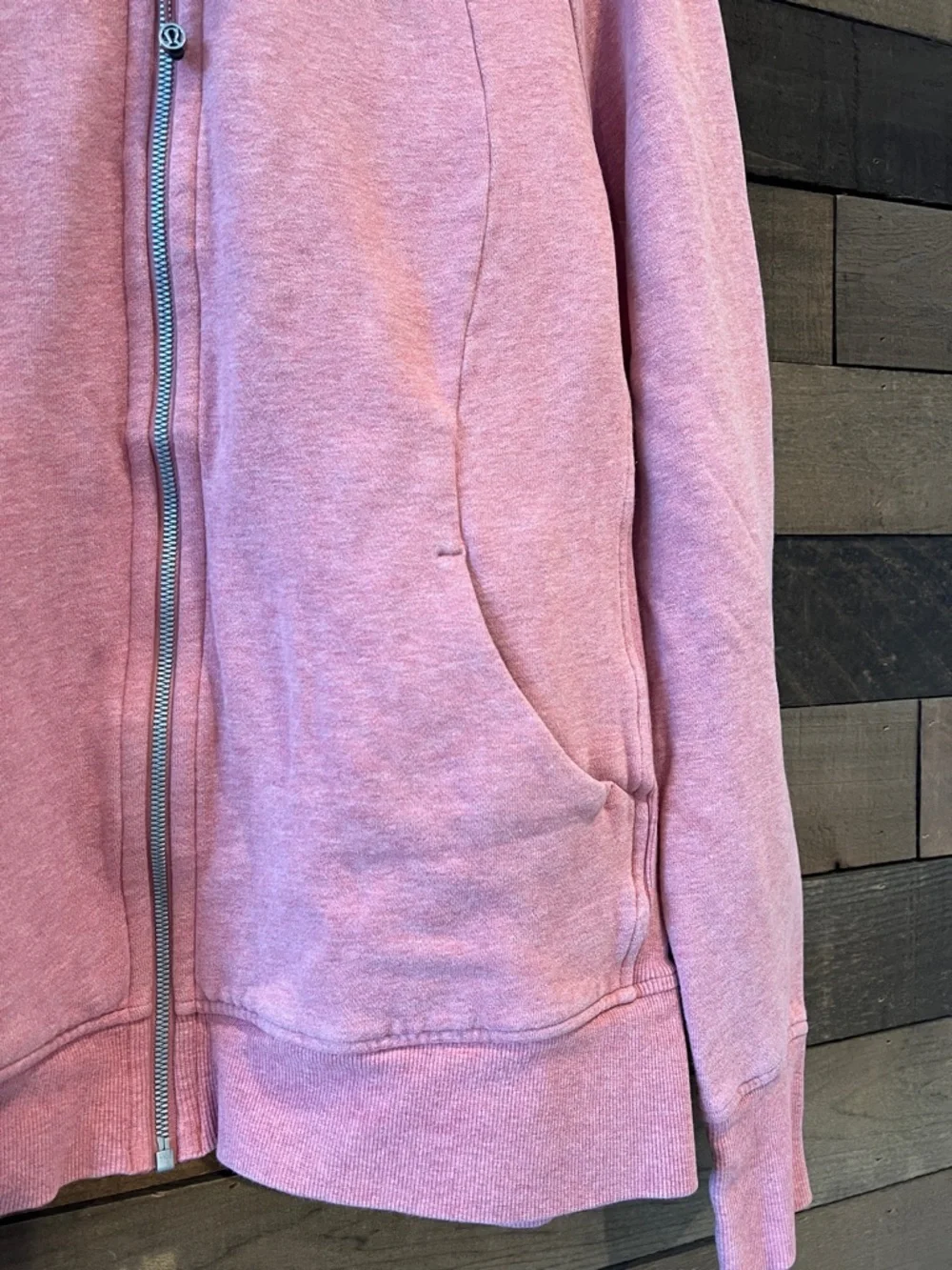 Lululemon Women's Scuba Hoodie *Light Cotton Fleece Heathered Brier Rose Size 18 - Picture 5 of 8